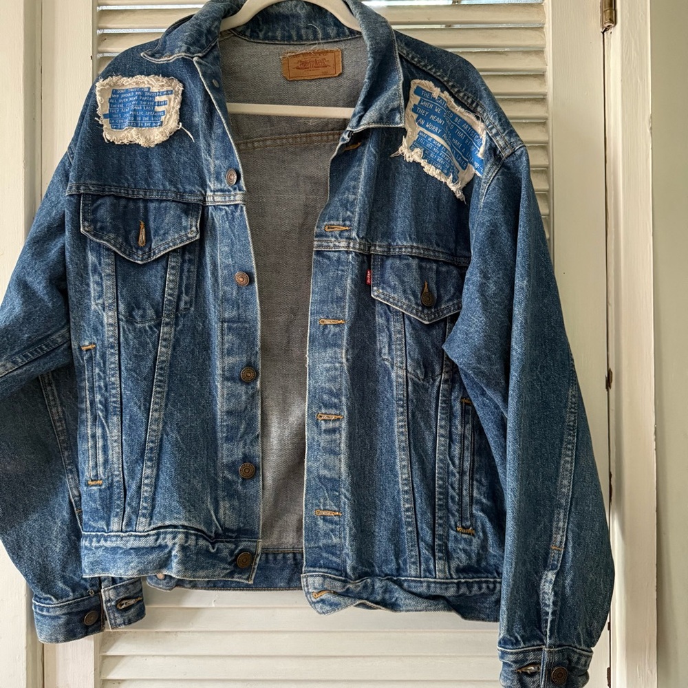 Vintage Levi’s XL Denim Trucker Jacket | The Clash| Rare 80s/90s Distressed - Picture 9 of 10